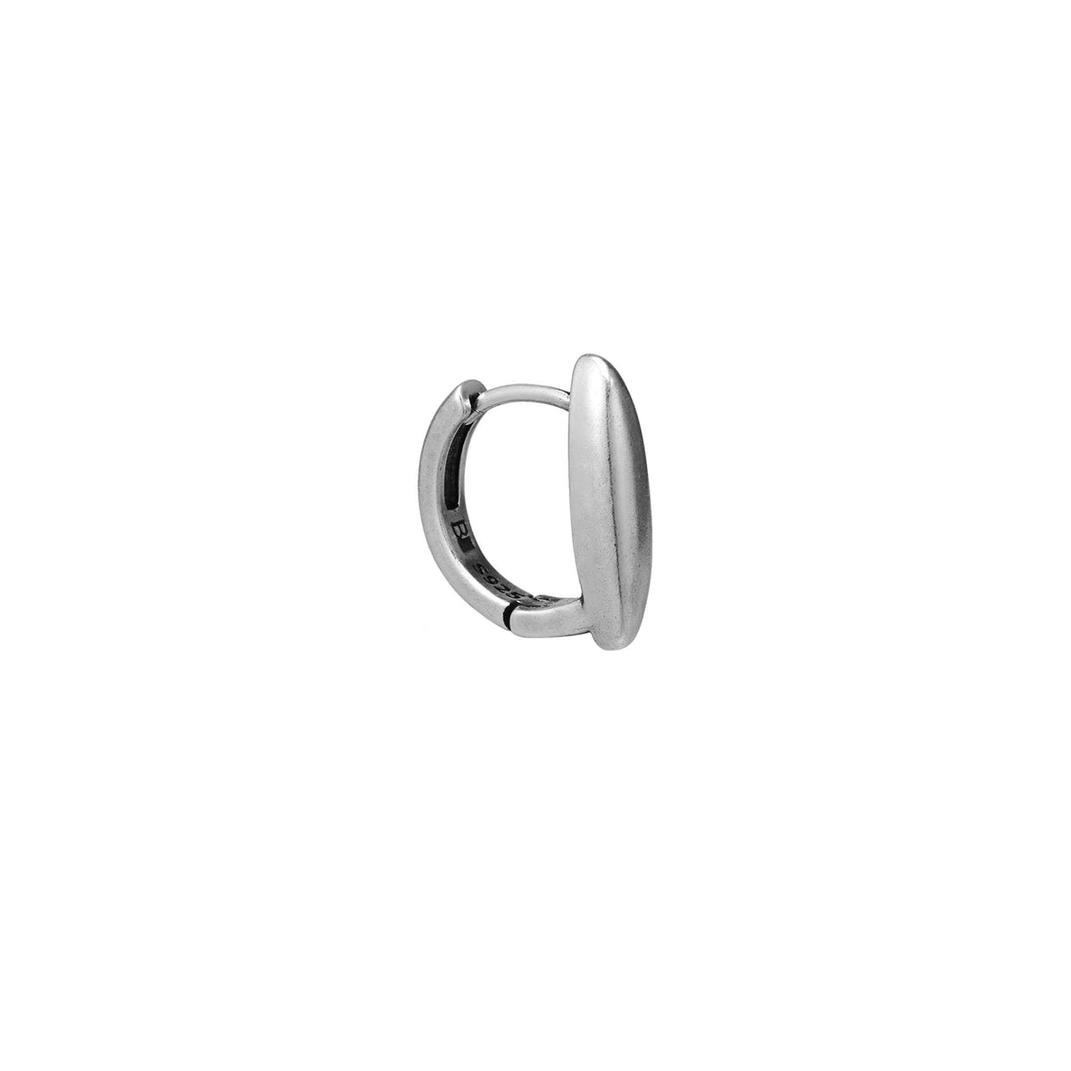 Sculptural Silver Huggie Earring (Single) - view 1