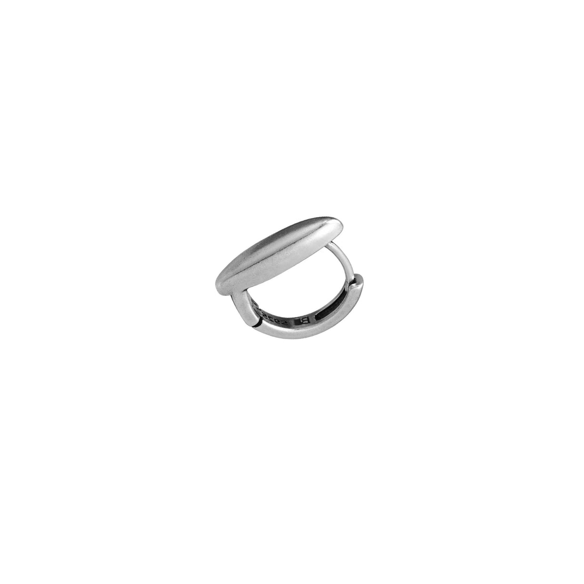 Sculptural Silver Huggie Earring (Single) - view 3