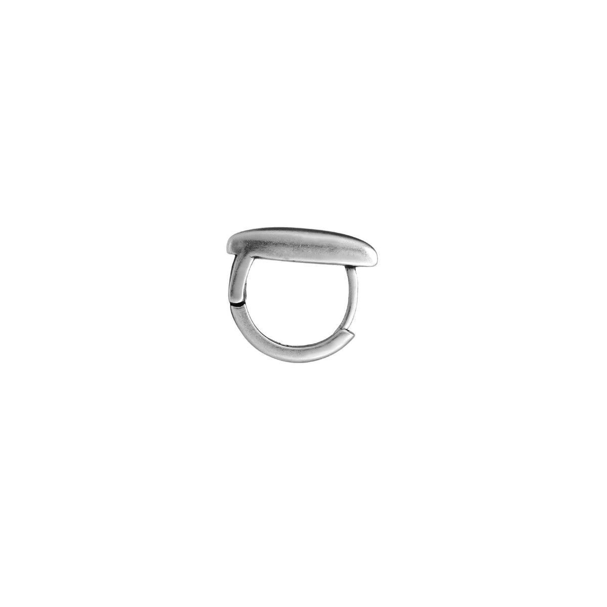 Sculptural Silver Huggie Earring (Single) - view 4