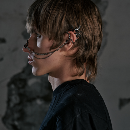 Dragon Tattoo Adjustable Flame Pattern Ear Hanger/Face jewelry