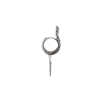 Rattlesnake Drop Hoop Earrings - view 2