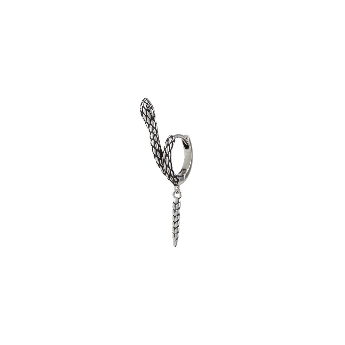 Rattlesnake Drop Hoop Earrings - view 3