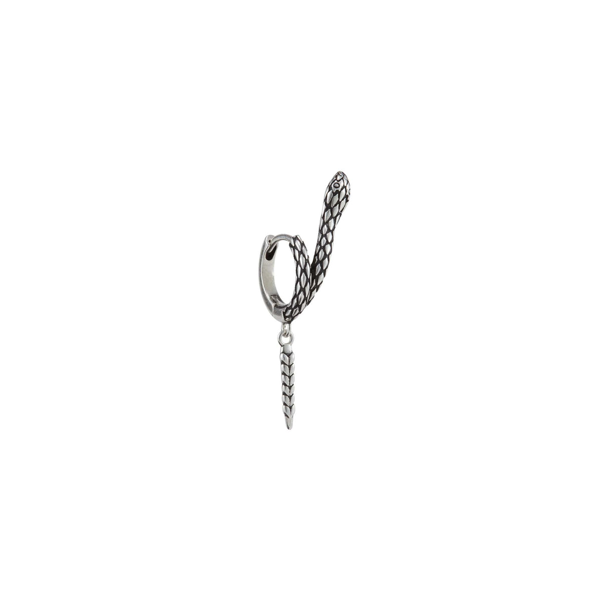 Rattlesnake Drop Hoop Earrings - view 4