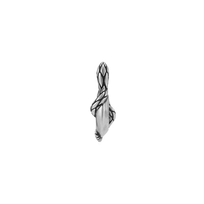 S925 Coiled Serpent Hoop Earring (Single), view 3