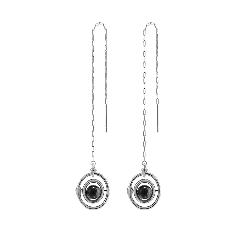 Orbiting Planet Drop Earrings