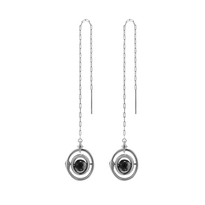 Orbiting Planet Drop Earrings