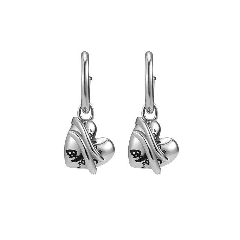 Graffiti Heart Earrings