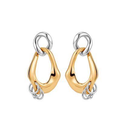 Pierced Double Ring Earrings