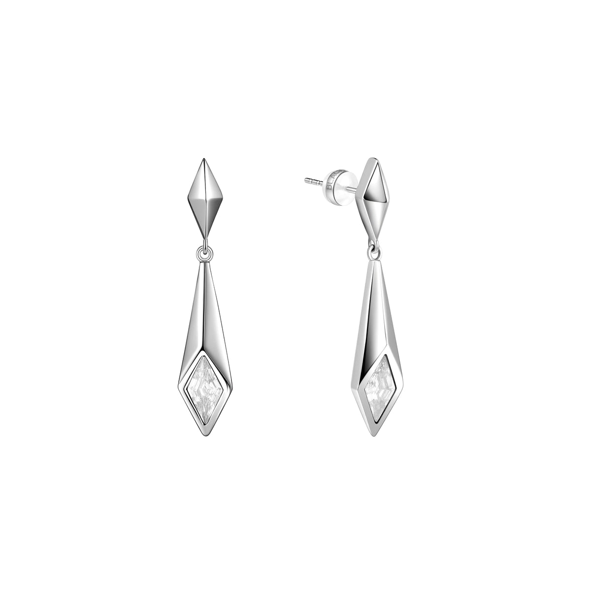 Triple Serpent Prismatic Drop Earrings