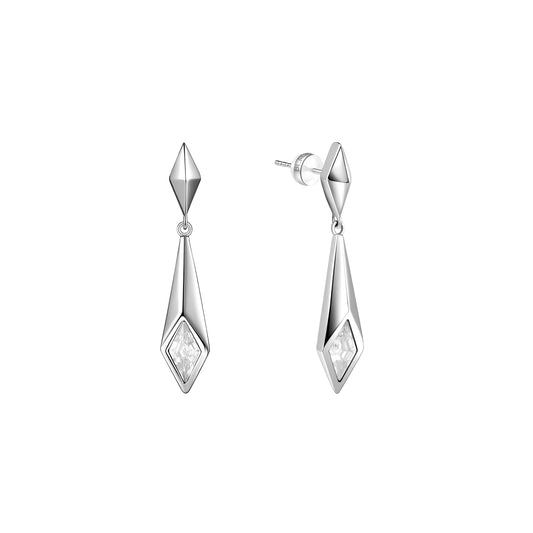 Triple Serpent Prismatic Drop Earrings