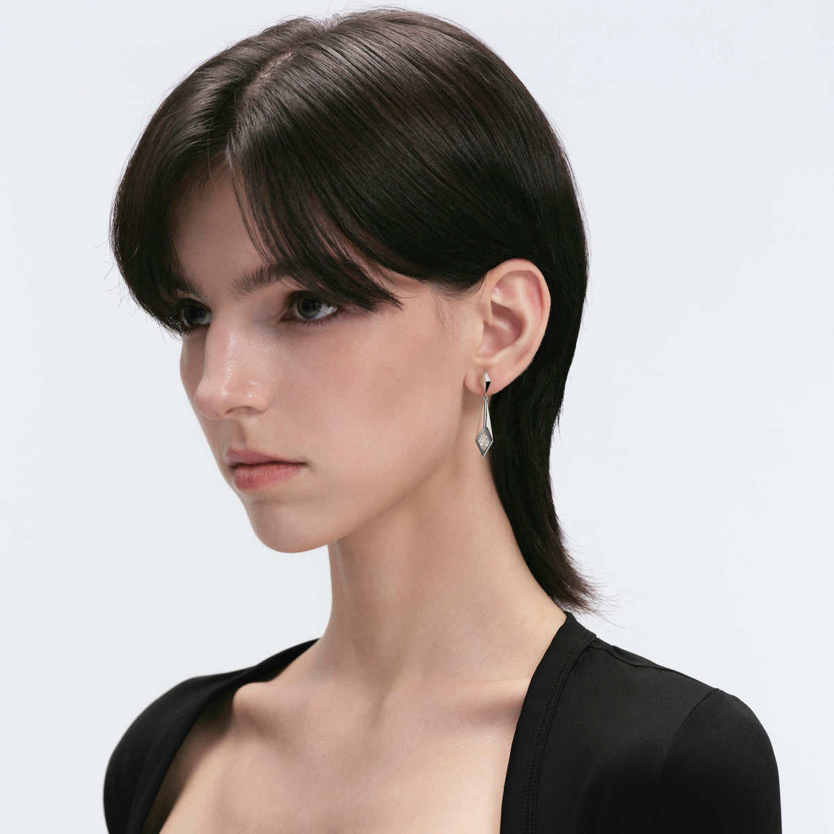 Triple Serpent Prismatic Drop Earrings