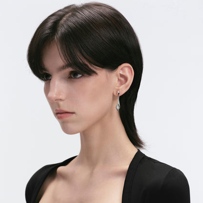 Triple Serpent Prismatic Drop Earrings