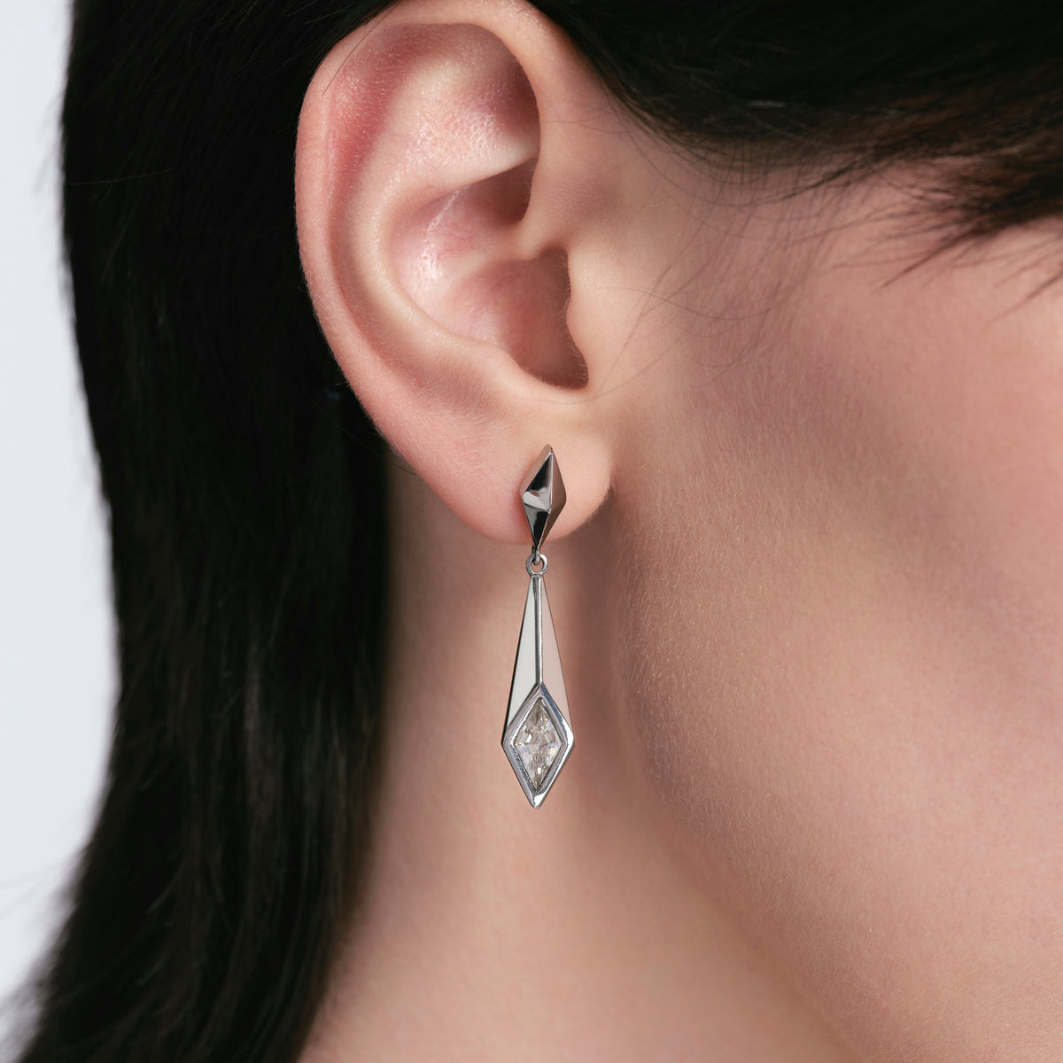 Triple Serpent Prismatic Drop Earrings