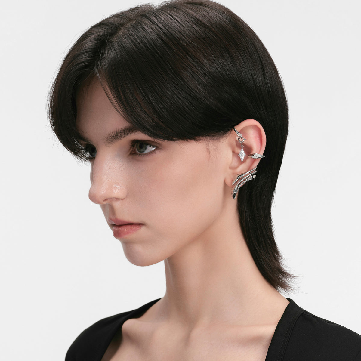Diamond Prism Ear Cuff