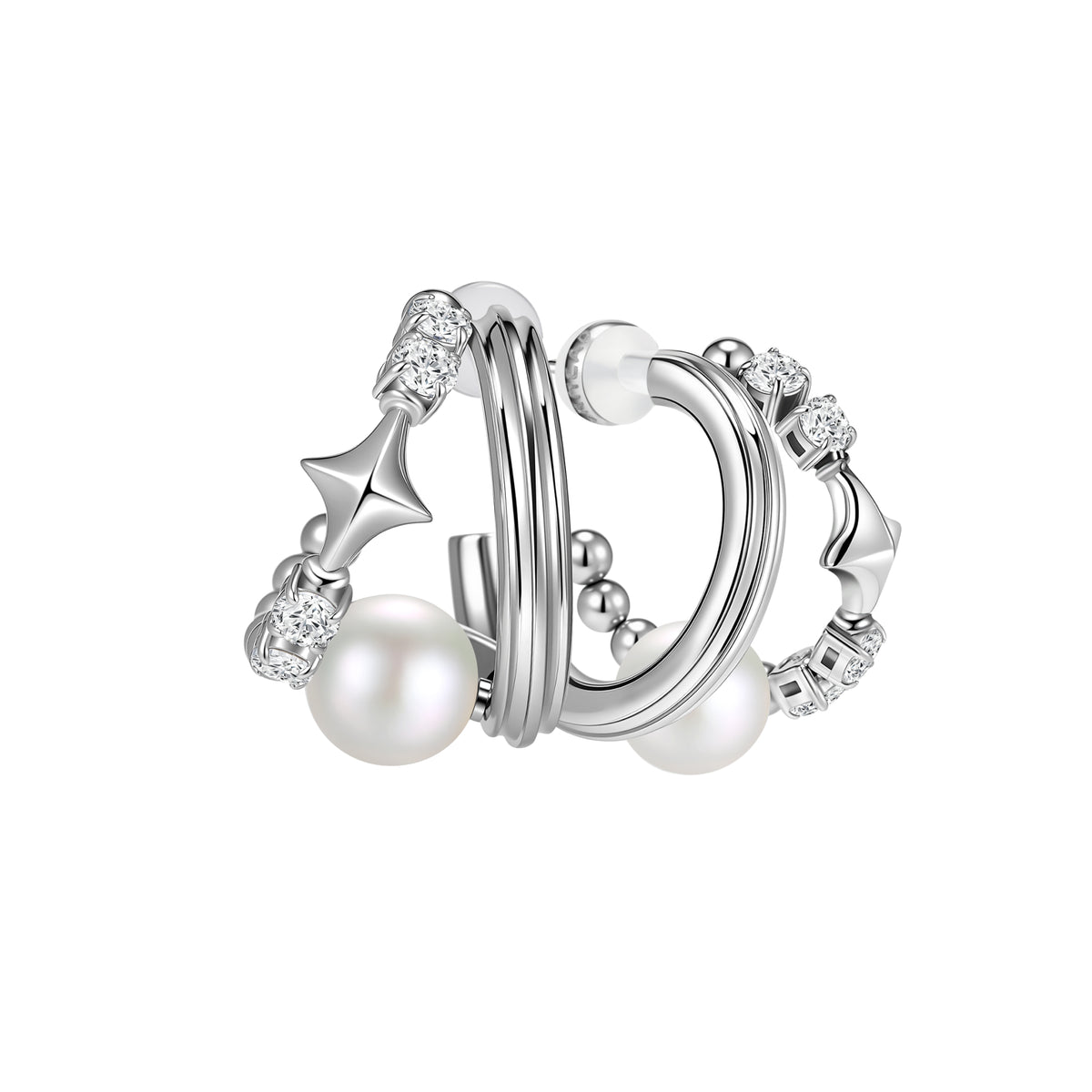 Starburst Double-Layer Earrings