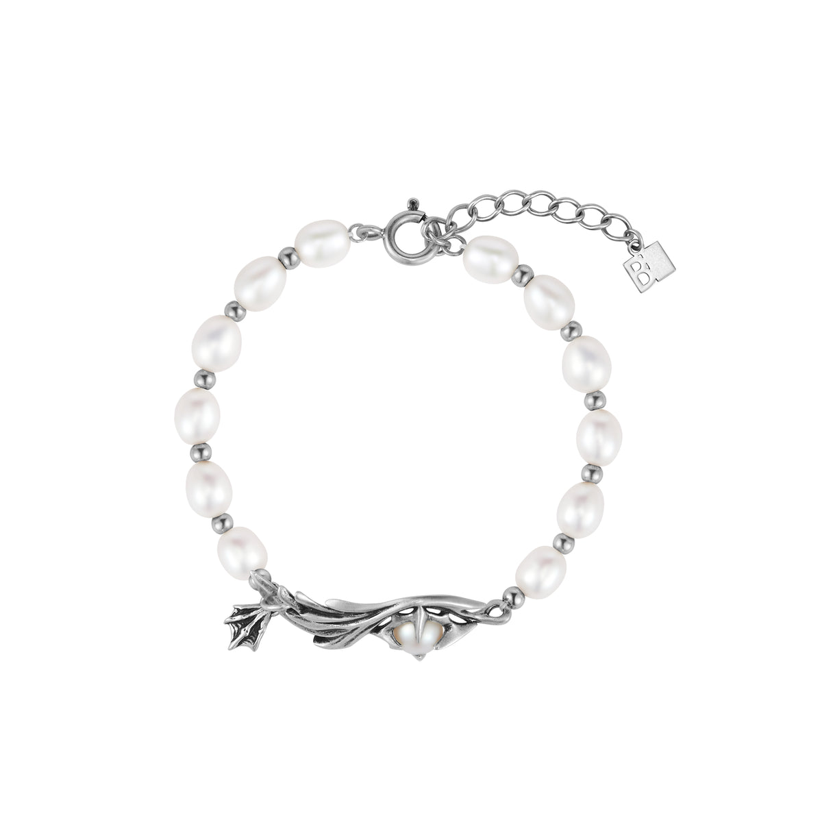 S925 Blue Booby Wing Pearl Bracelet