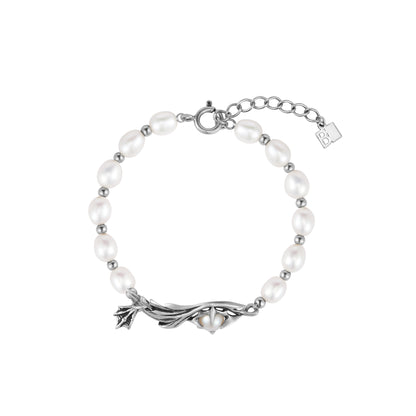 S925 Blue Booby Wing Pearl Bracelet