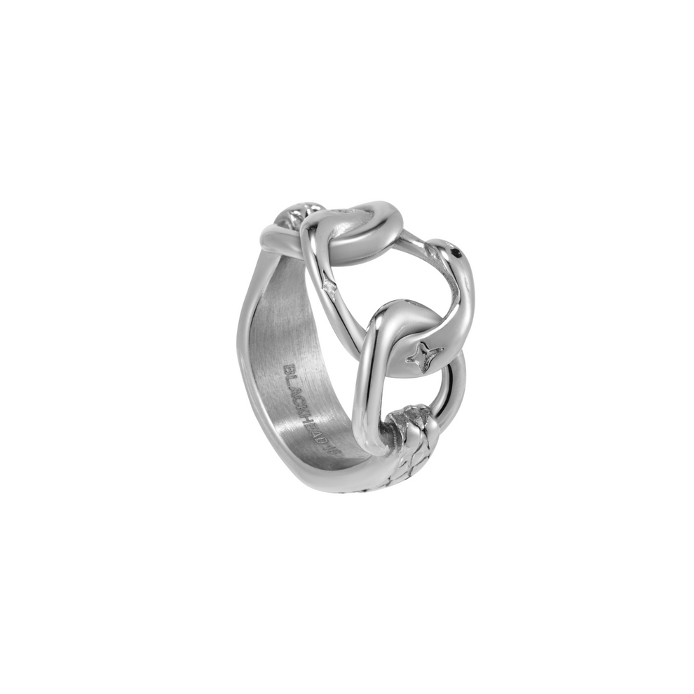 Blackhead Rings BLACKHEAD Snake‑Shaped Triple Wide Ring – Interlocking Serpent Motif in ...