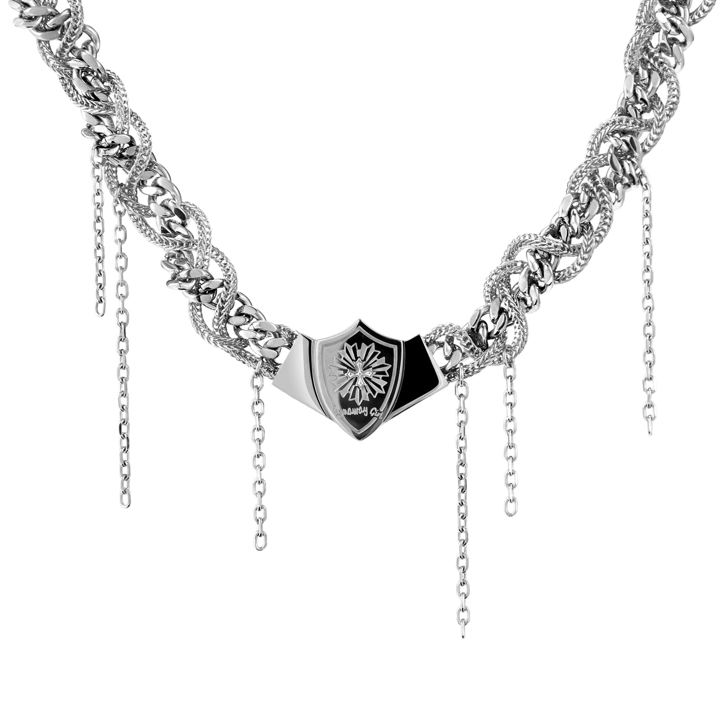 Braided Chain Magnetic Prom Emblem Necklace