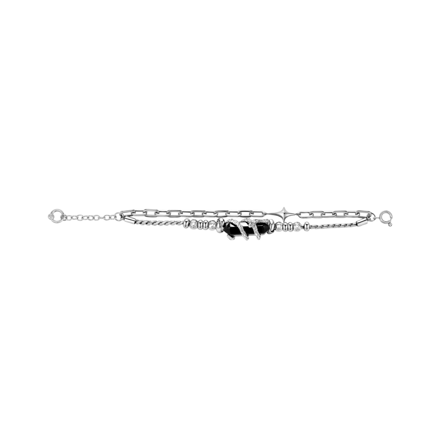 Snake Loop Double Rail Bracelet