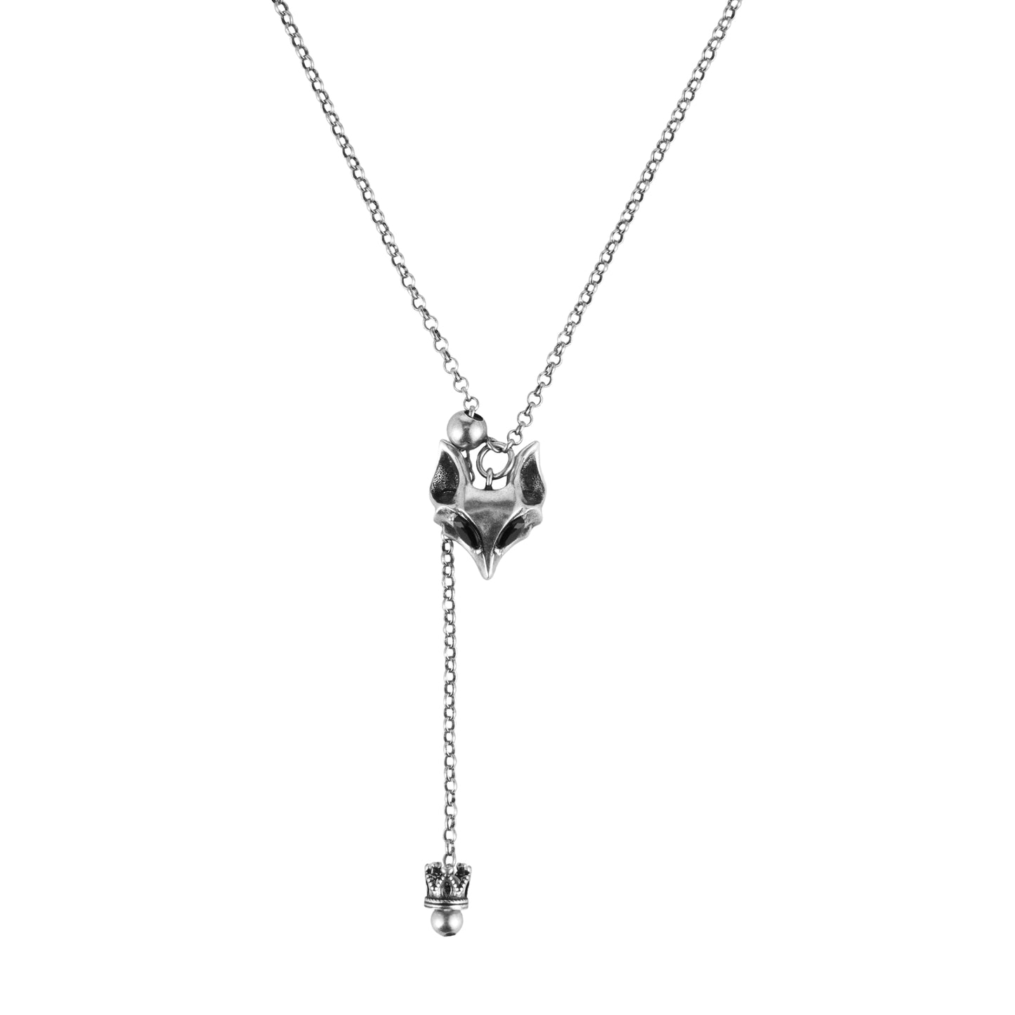 Fox Mask Adjustable Y Necklace