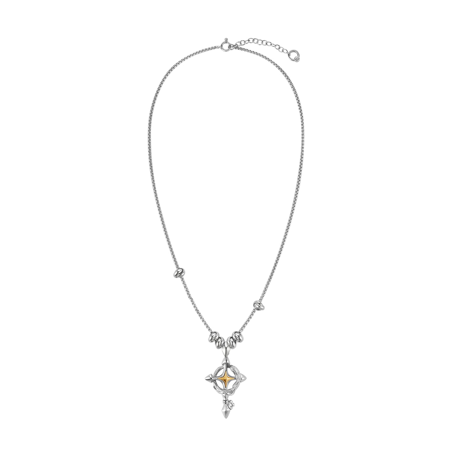 Starburst Key Snake Loop Necklace
