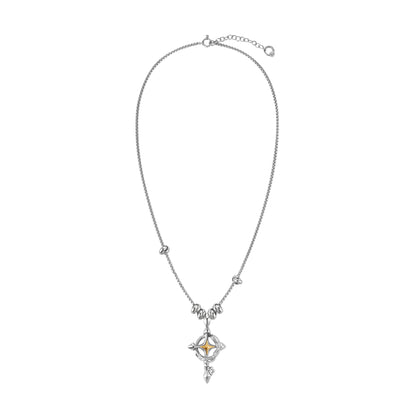 Starburst Key Snake Loop Necklace