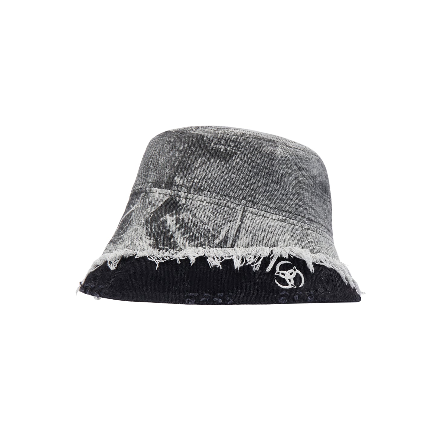 Layered Patchwork Denim Bucket Hat