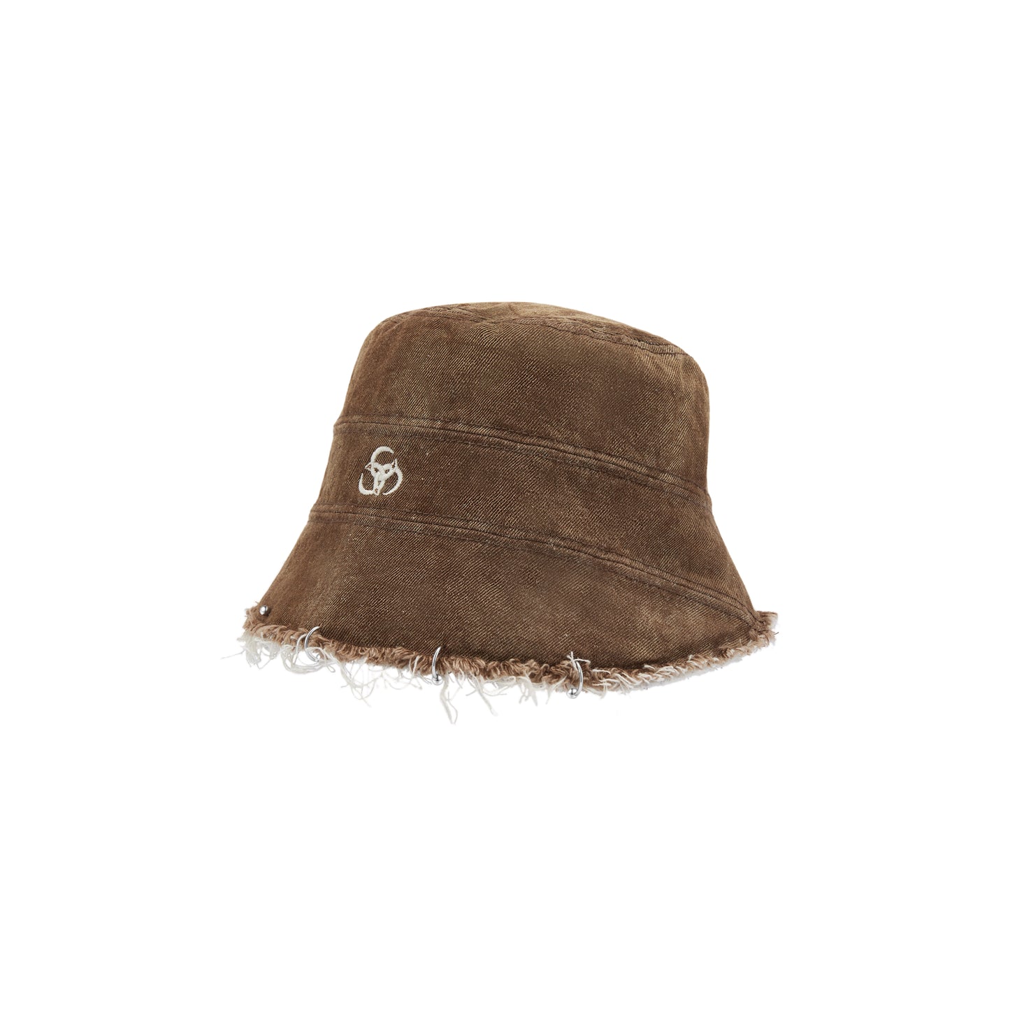 Triple Serpent Loop Pierced Reversible Bucket Hat