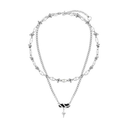 Snake Loop Double Layer Necklace