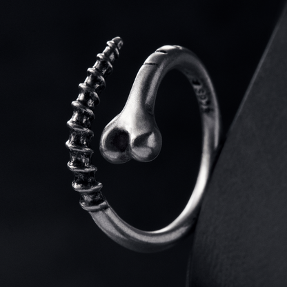 S925 Bone Spike Pinky Ring