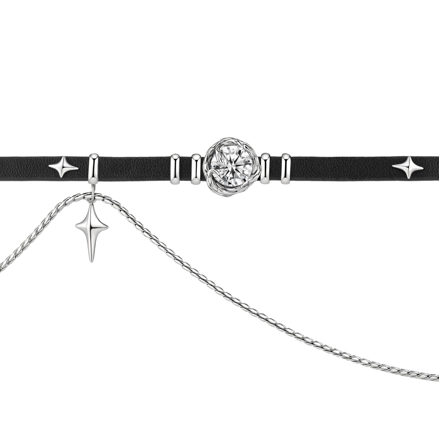 Coiled Snake Starburst Double Layer Choker
