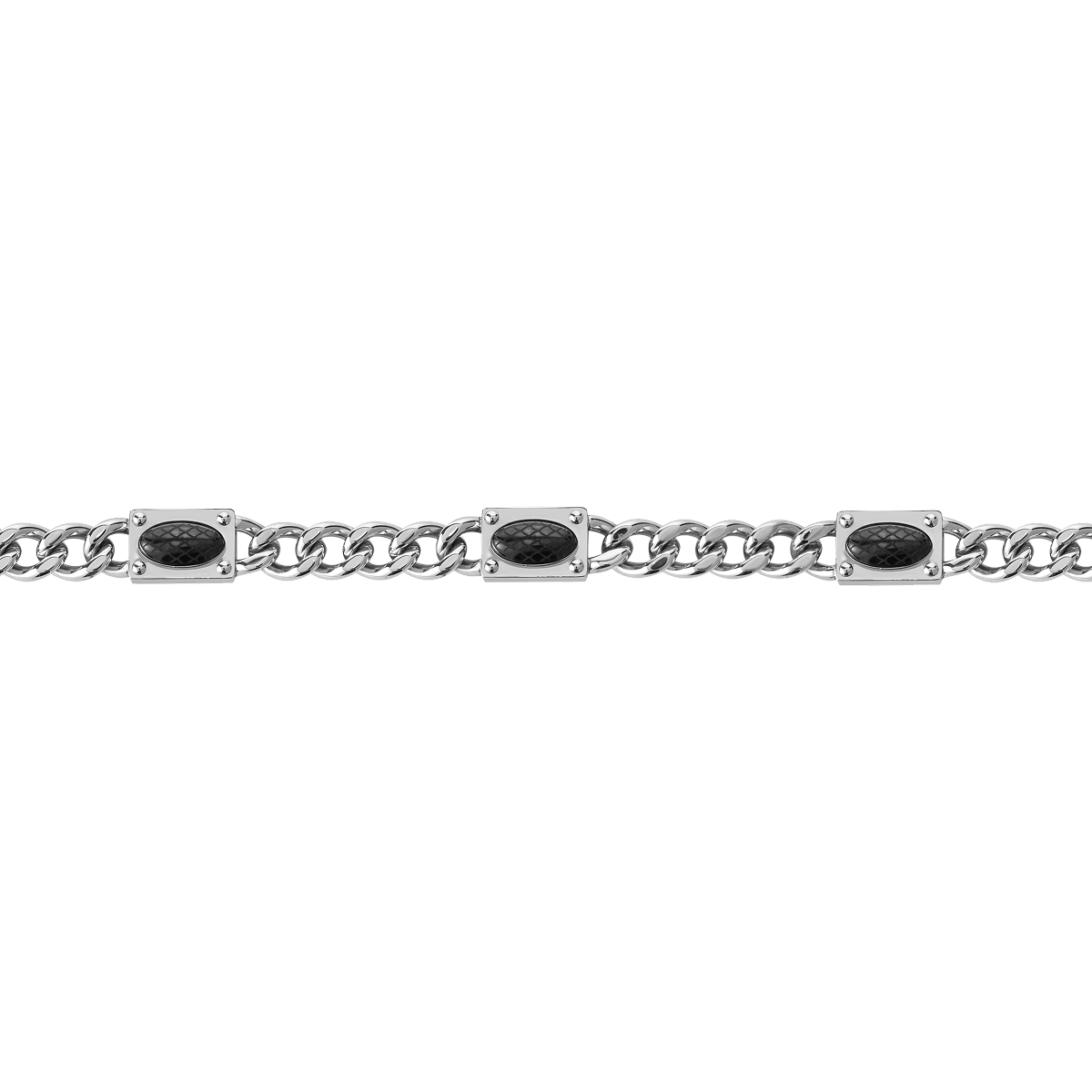 Black Onyx Snake Pattern Necklace