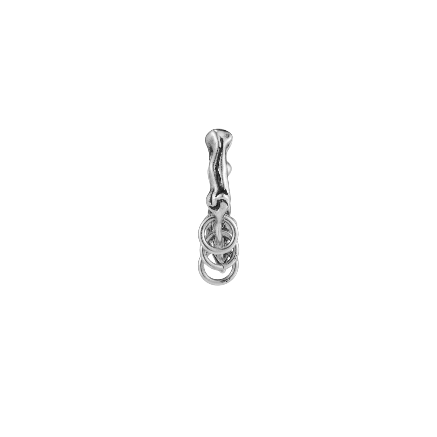 Night Cat Bone Joint Hoop Earring (Single)