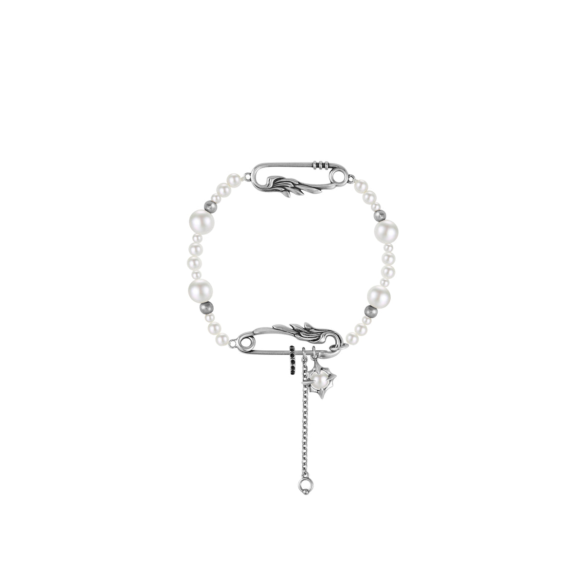 S925 Booby Bird Pin Pearl Necklace