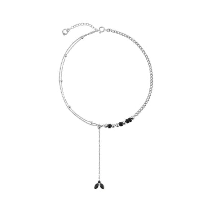 Adjustable Punk Moth Inlay Necklace