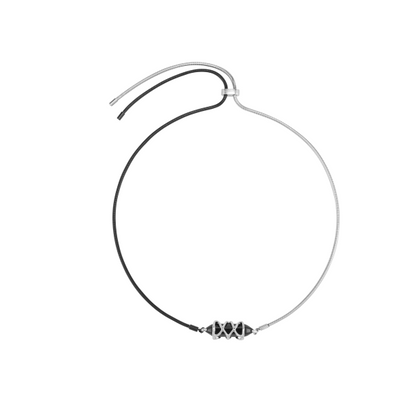 Star Cone Black Onyx Splicing Necklace