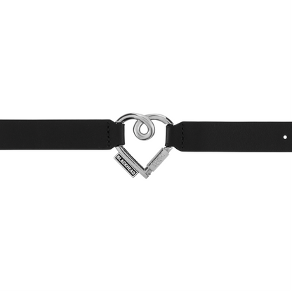 Logo Gel Label Heart Leather Bracelet