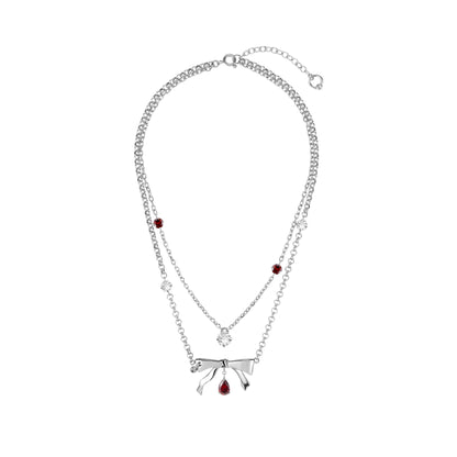Bad Pomegranate Seed Bow Necklace