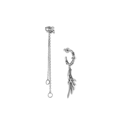 S925 Booby Bird Wing Multi Band Piercing Earring