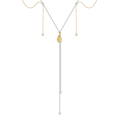Snake Head Slider Y Necklace