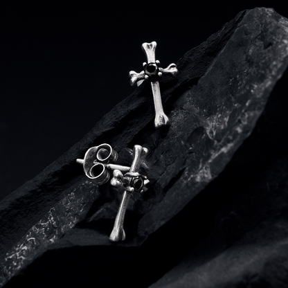 S925 Mini Cross Stud Earrings