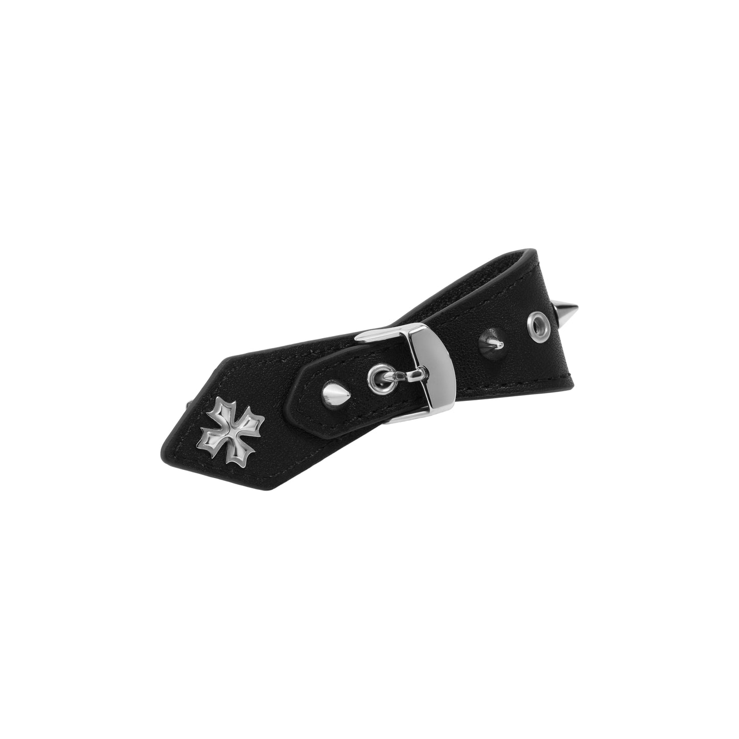 Crossflower Leather Tie Hair Clip