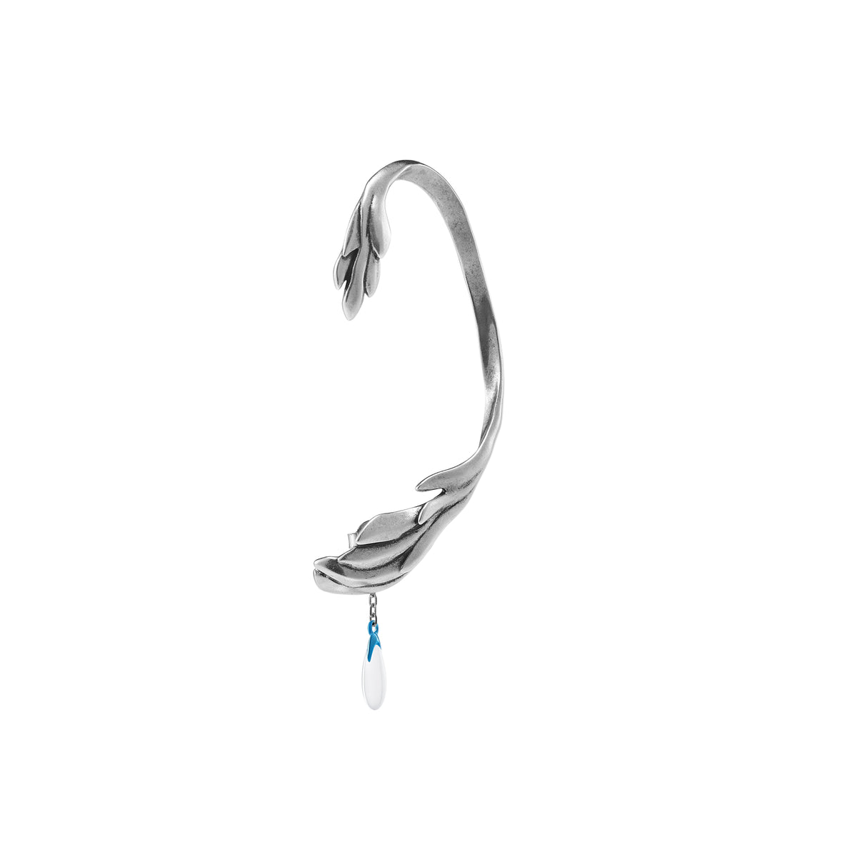 S925 Booby Bird Wing Wrapped Ear Cuff