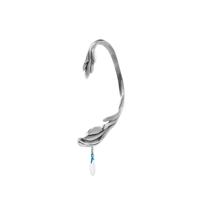S925 Booby Bird Wing Wrapped Ear Cuff