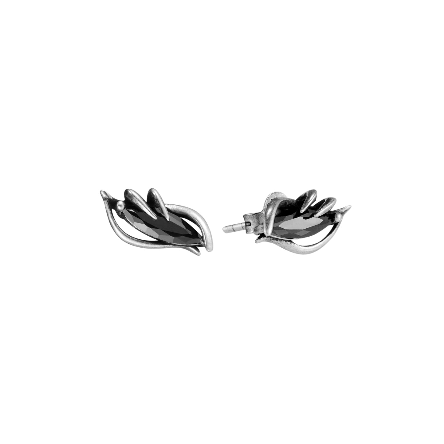Fox Black Stud Earring
