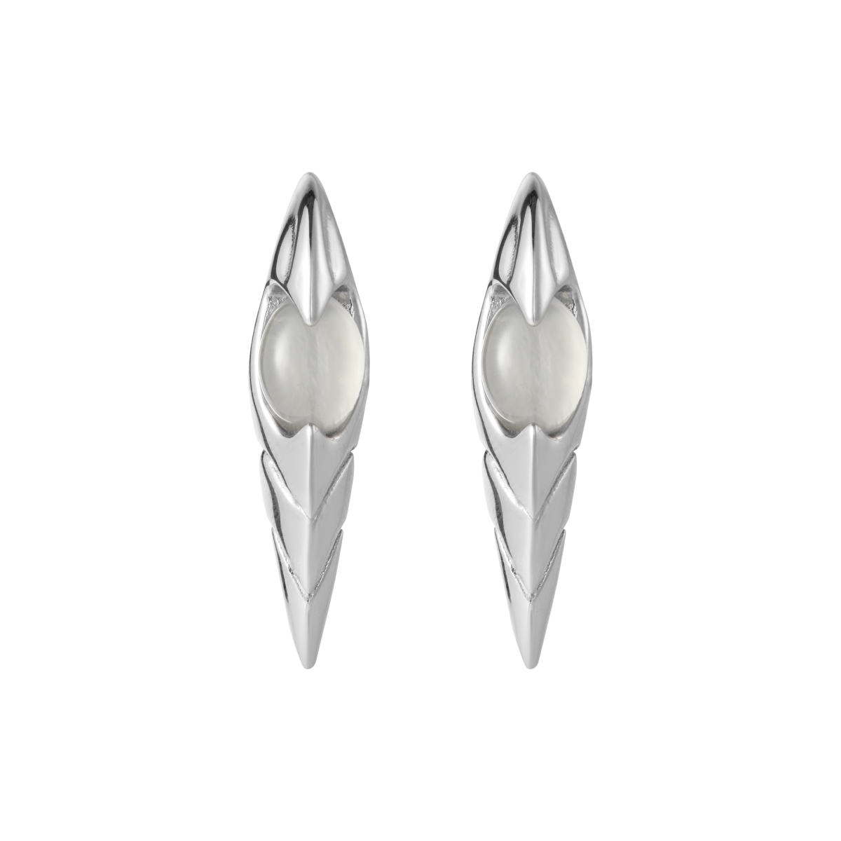 Onyx Snake Tail Stud Earrings