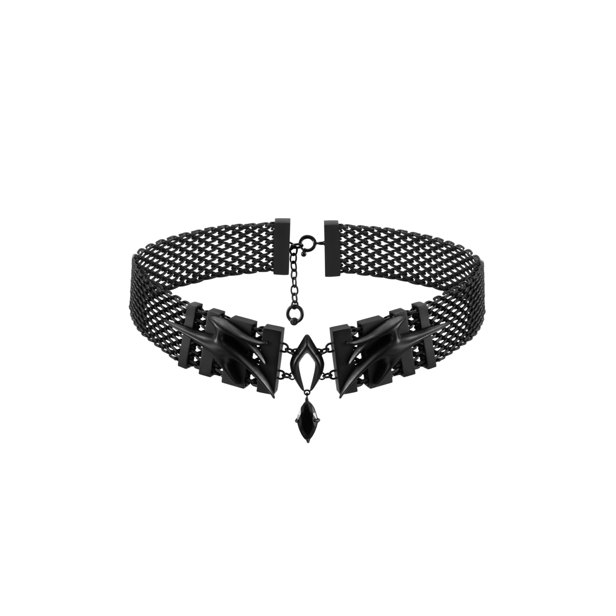 Punk Moth Pattern Wide Choker