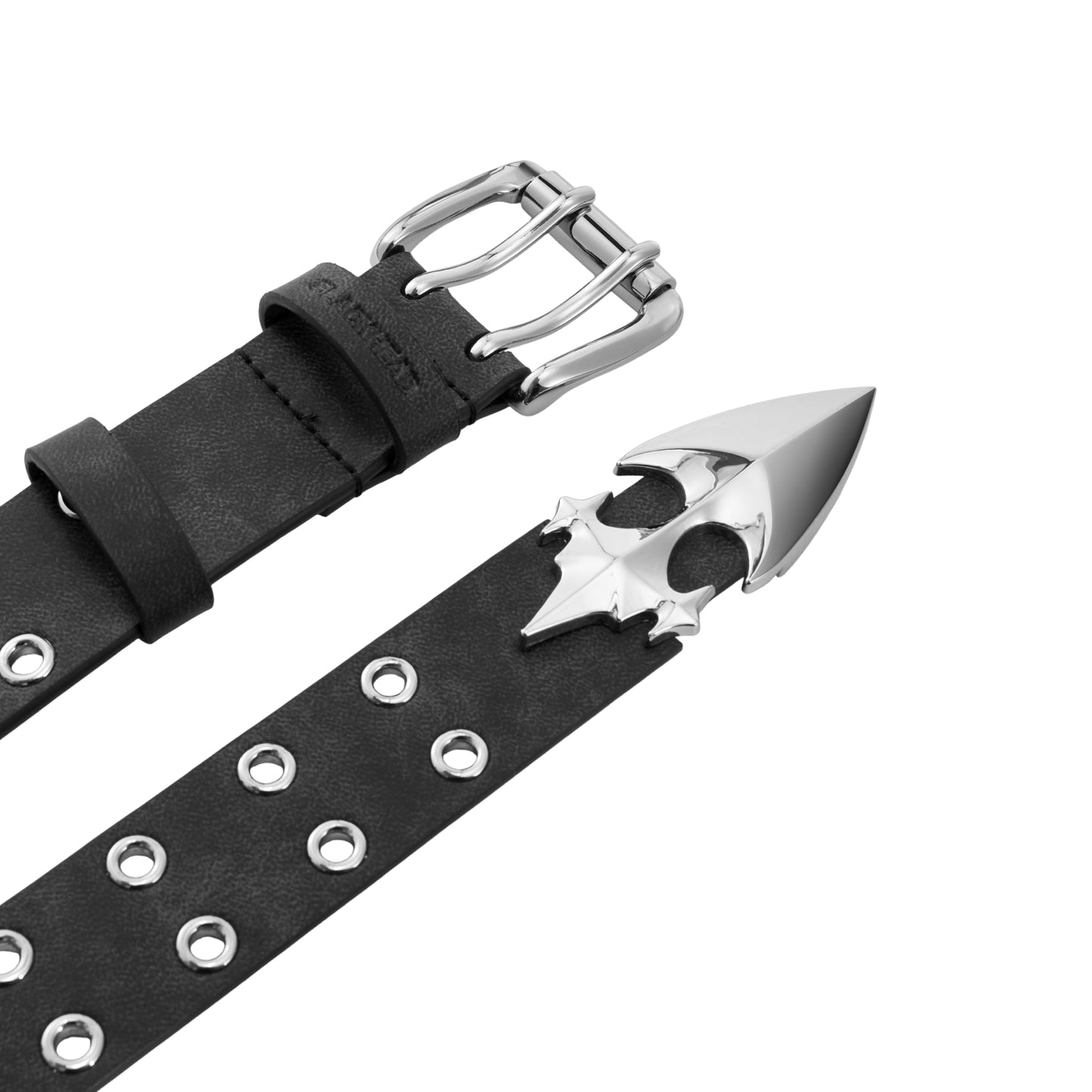 Double-Row Grommet Punk Belt