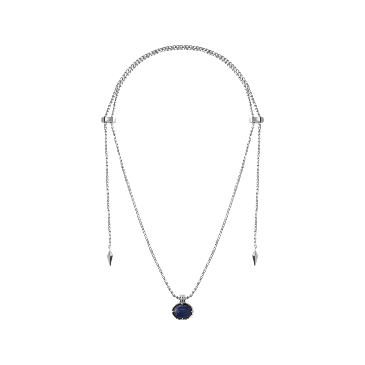 Snake Fang Bead Pull-Through Double Layer Necklace
